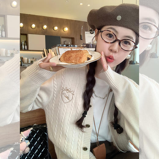 <曾小咸推荐>微信粉丝秒杀专场 仅此今天 活动结束下架【质感miu风】2色毛织开衫 日常169.99/件 立减80 秒杀89.99/件！！ 商品图5