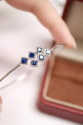 1.11ct 蓝宝石手镯