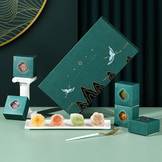 已售罄【悠享时金秋宝月水晶月饼】月饼礼盒装440g独立包装 中秋节送礼品 商品图2