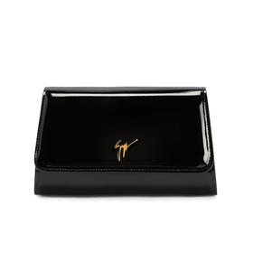 Giuseppe Zanotti 女士金属签名徽标单肩包 黑色 EB40007001