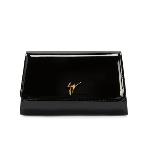 Giuseppe Zanotti 女士金属签名徽标单肩包 黑色 EB40007001 商品图0