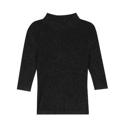 NEELLY纳俪商场同款早秋新款7分袖半高领针织衫女修身打底衫上衣N24081A01068 商品图3