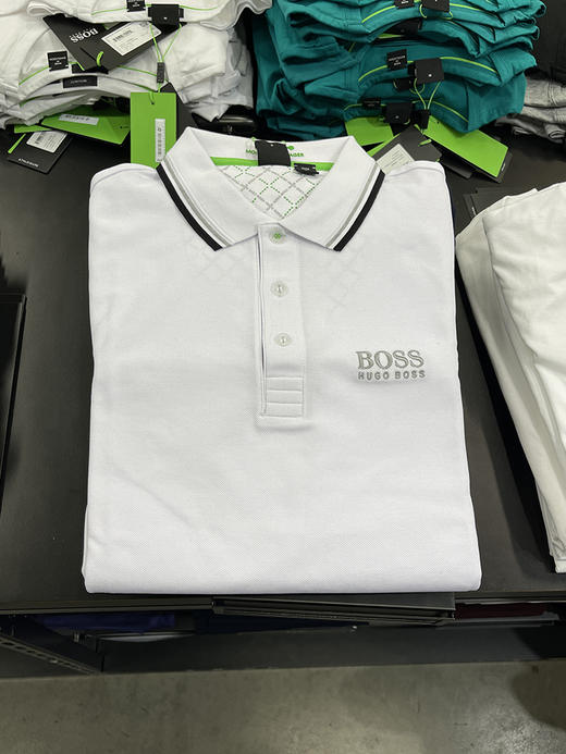 HUGO BOSS/胡戈波士 男士夏季绿标撞色速干刺绣标运动短袖POLO衫 商品图1