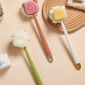 【双面清洁❗️解锁沐浴新方式】长柄搓澡刷双面软毛硅胶洗澡刷，双面清洁更彻底去污，身体清洁浴刷擦背搓背神器刷子QQ