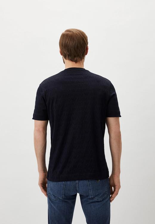 【特惠秒】Emporio Armani 男士全棉针织雕花logo商务休闲短袖T恤 11898 商品图1