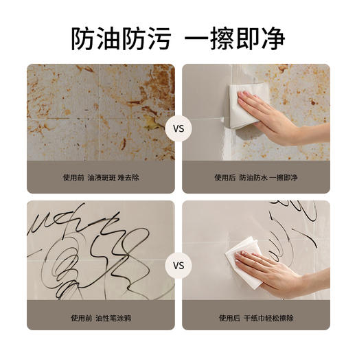 FaSoLa厨房防油贴纸点断式灶台瓷砖静电膜透明耐高温防水自粘墙贴 商品图2