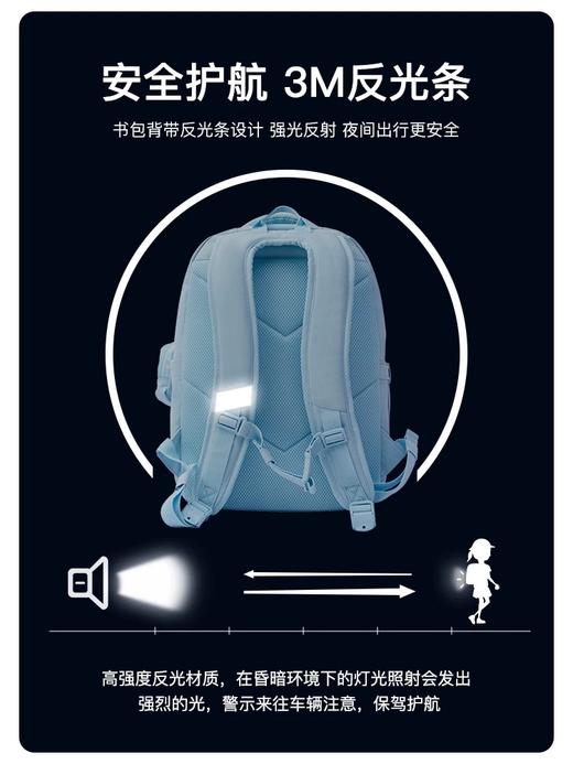 可学装备-eland kids衣恋童装书包小学生男女童4-6年级减压护脊防泼水书包 商品图2