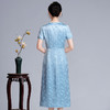 醋酸缎旗袍裙年轻婆婆婚宴，妈妈装显瘦小个子晚礼服LHS-A17 商品缩略图3