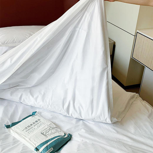 旅行健康有保障 | 一次性便携套装床品四件套床单被罩/浴巾/毛巾组合装 旅行出差必备 商品图2