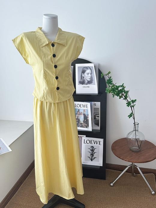 👍👍【度假款！超Chill减龄黄色套装】1.各种博主穿搭都有推荐，巨火🔥🔥 2.慵懒又精致的韩系松弛感☑舒适度满分，👍超级遮肉显瘦 商品图6