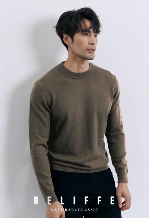 👏👏【Hilnan&Bellne哈蒙班尼男士圆领全毛打底衫】男士衣橱经典，Hilnan&Bellne圆领羊毛衫 ❗甄选100%绵羊毛  商品图2