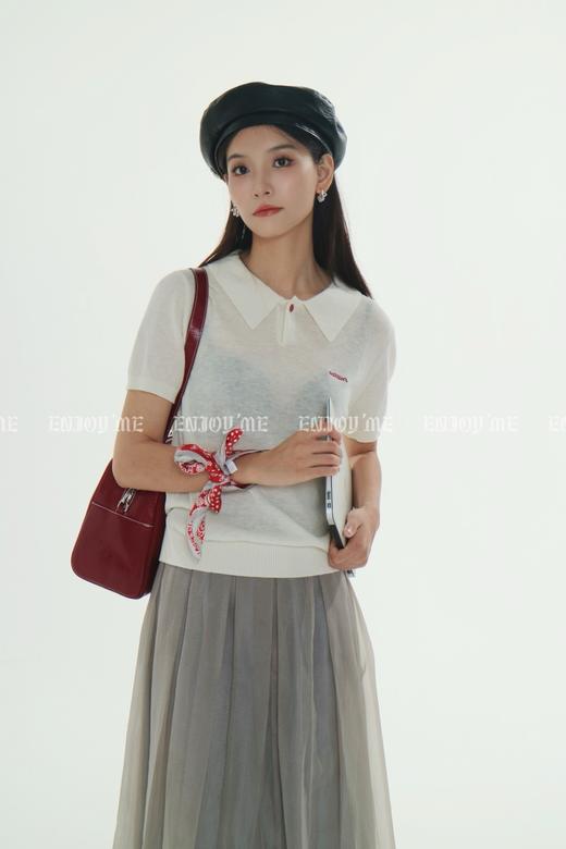 【门店同款】ENJOY秋季less is more字母刺绣POLO衫E 158894681 商品图0
