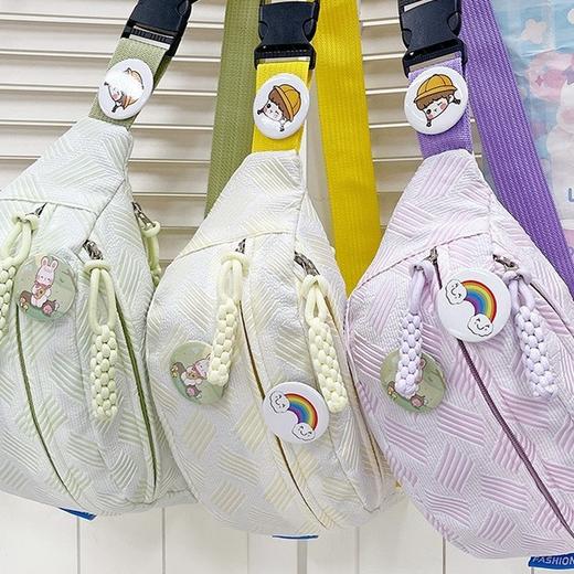 「高颜值！送徽章挂件」简约休闲ins风包包女小清新森系斜挎包运动胸包小众学生腰包箱包 商品图0