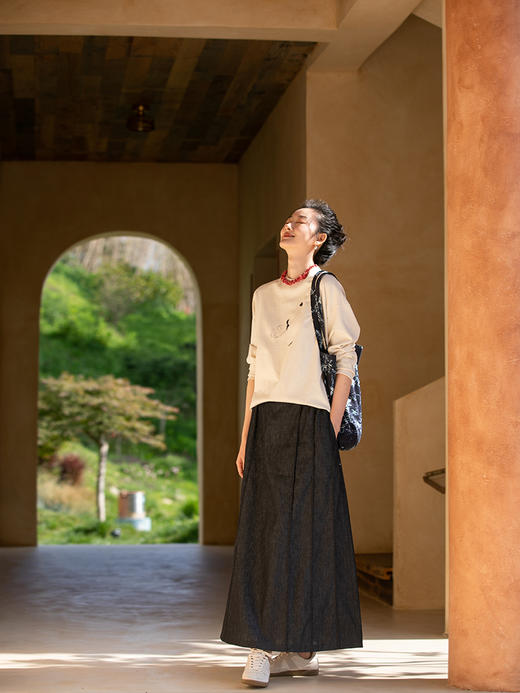 牧衣游原创趣味印花长袖T恤百搭限量福利款 云暮【不支持会员折】 商品图2