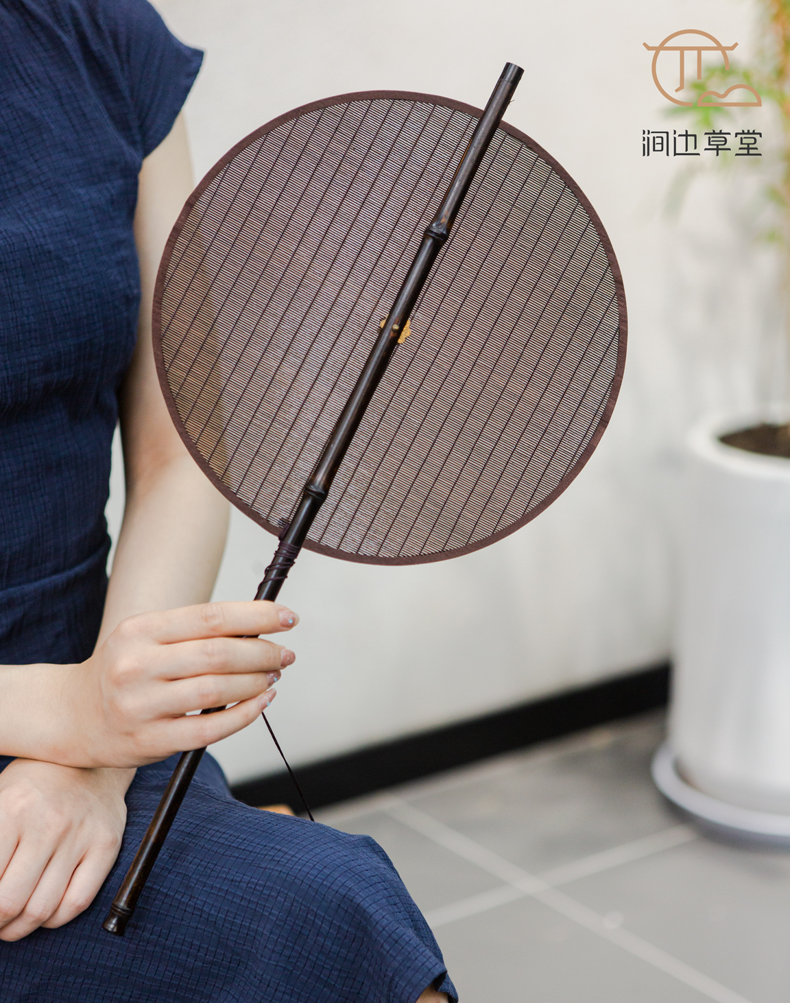 手工竹编可折叠腰扇