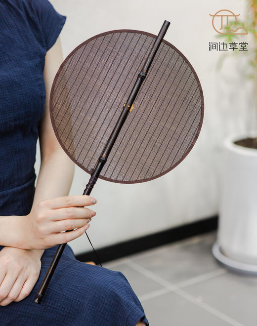 手工竹编可折叠腰扇 商品图0