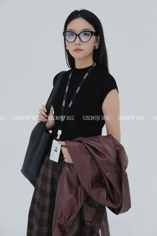 【门店同款】ENJOY秋季less is more半高领纯色针织衫 158892900 商品图7