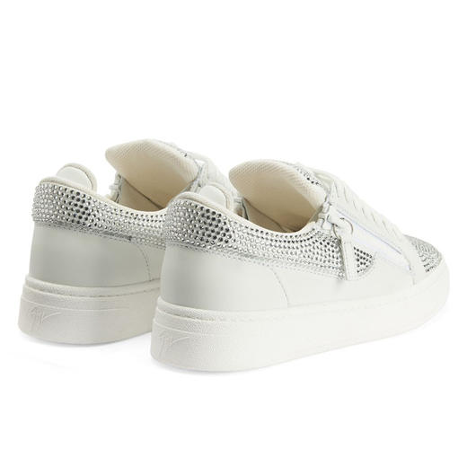 Giuseppe Zanotti 女士金属签名徽标低帮休闲运动鞋 白色 RW30018001 商品图2