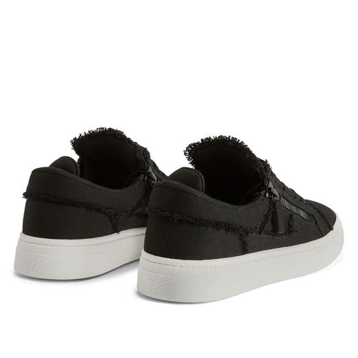 Giuseppe Zanotti 男士金属签名徽标低帮休闲运动鞋 黑色 RM40009003 商品图2