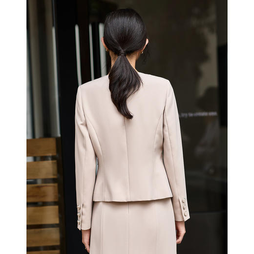 剩S/L/XL/M/XXL 米思阳2026春季新款职业短外套女高级感修身气质女神范上衣3154 商品图2