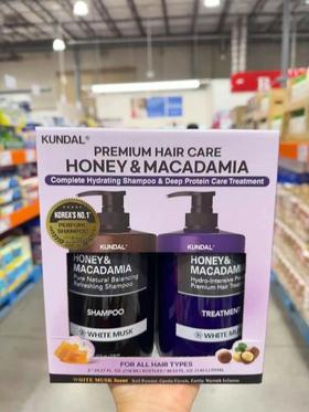 美国本土 · Kundal蜂蜜夏威夷坚果滋养洗发水护发素组合 718ml*2瓶｜美国直邮