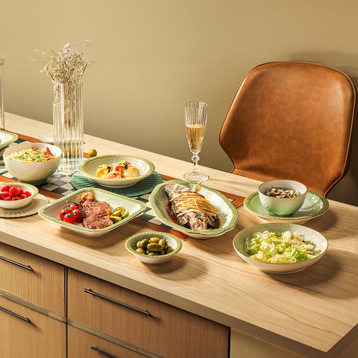 【菲米生活】森慕庄园浮雕餐具组合  FM-CJ2373S（23件套） 商品图0