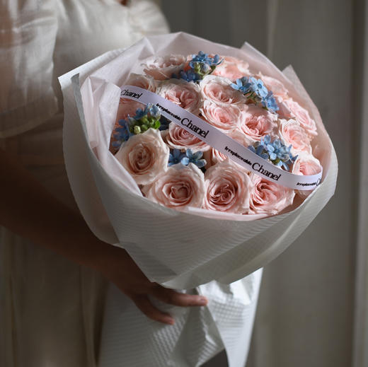 19枝双鱼座天秤座玫瑰蓝花束星花 商品图2