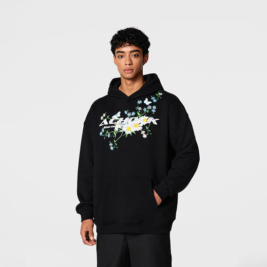 【Achock】国潮美式早秋连帽卫衣男女情侣装潮牌重磅硬挺宽松外套 商品图1