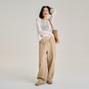 【棉混纺】腰部撞色抽绳宽松直筒裤 侧边分割线显瘦显腿直 休闲运动裤 商品缩略图11