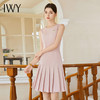 IWY/粉色无袖连衣裙女轻奢高级感西装内搭背心裙中长款百褶裙Q1188 商品缩略图4