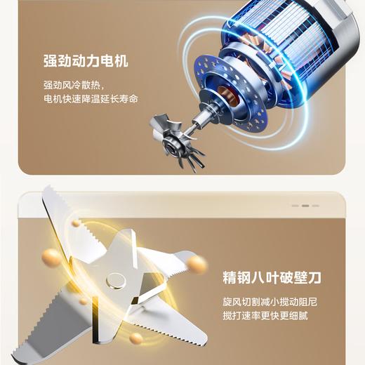 美的（Midea）安睡破壁机家用低音隔音罩降噪榨汁机婴儿辅食机智能预约豆浆机 MJ-PB40D53 商品图4