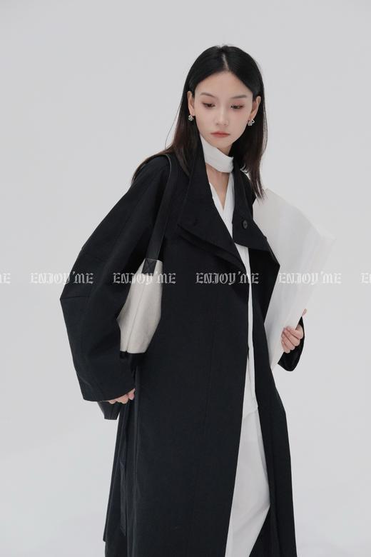 【门店同款】ENJOY秋季less is more经典廓形立领风衣 158946912 商品图1