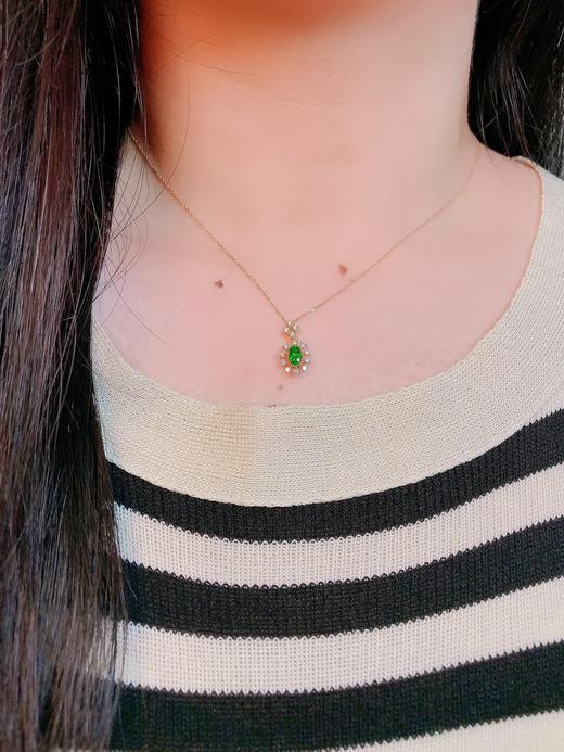 0.41ct 祖母绿锁骨链 商品图3