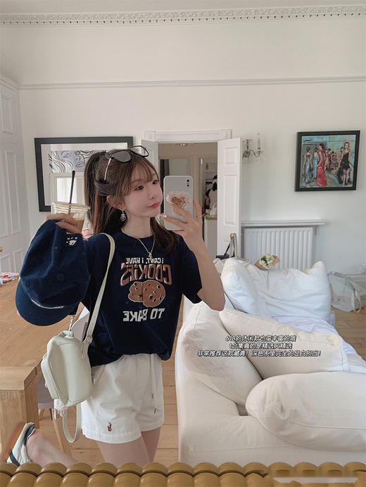 金蘑菇菇 99% summer song 休闲t合集/ 美式字母印花宽松休闲t恤 商品图3