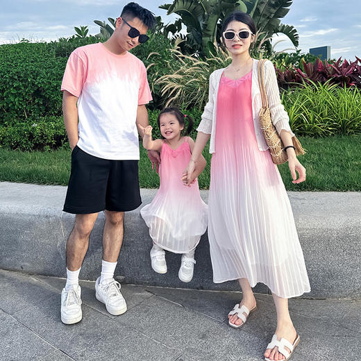 爆款2024新款夏季海边风旅游度假亲子装_ym 商品图1