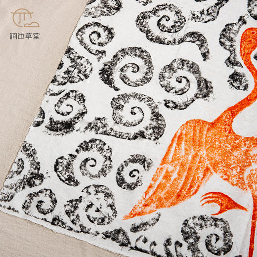 宋代“仙鹤祥云”石刻双色拓片 商品图7