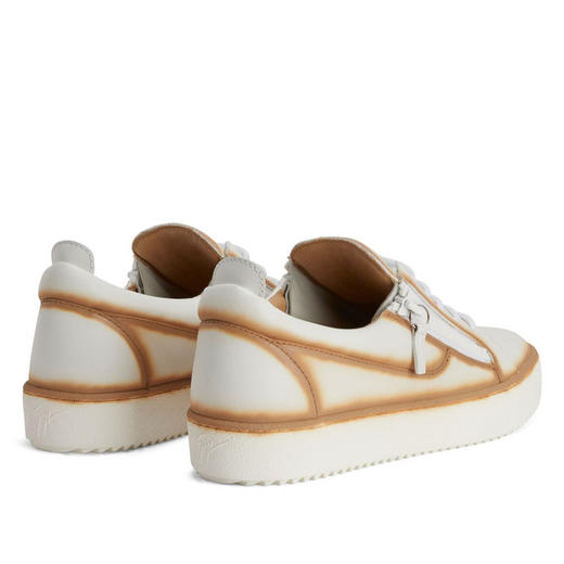 Giuseppe Zanotti 男士金属签名徽标低帮休闲运动鞋 白色 RM40032004 商品图2