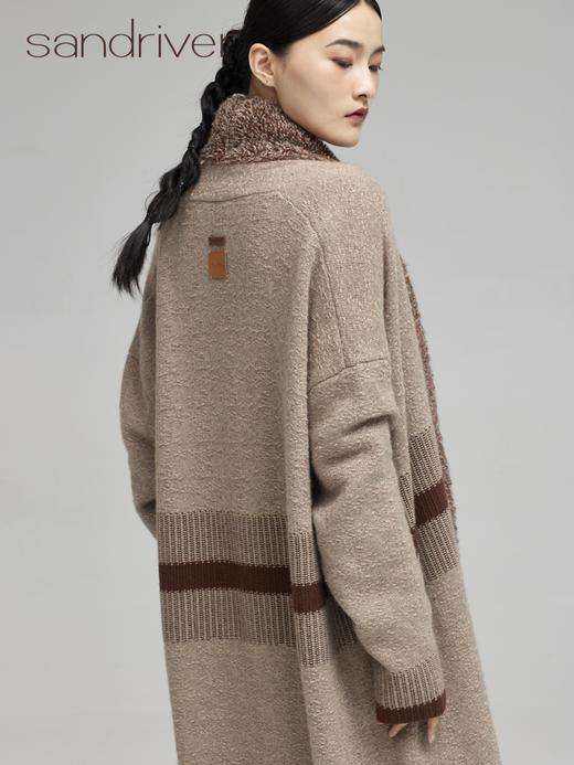 西藏女羊绒浮线长款开衫SJF96W358N 商品图5
