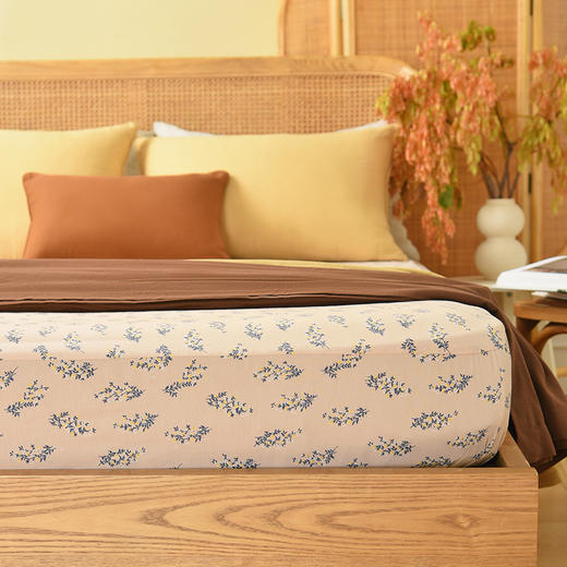 复古碎花系列床笠床盖夏季薄款四季床垫可定制新款床盖纯棉床笠 商品图1