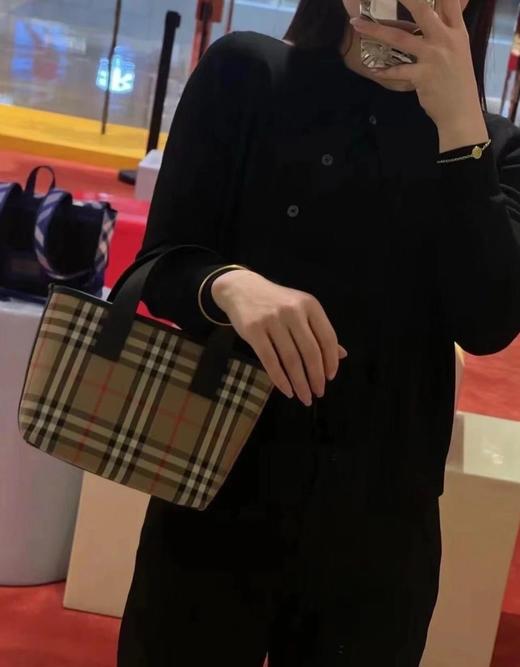 BUR新款格纹迷你托特包菜篮子 商品图1