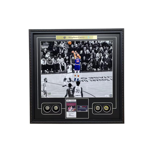 收藏系列 库里 历史三分王瞬间 20寸 亲笔签名照片 商品图0