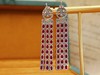 523004 鸽血红红宝石耳钉 石重：11.27ct；总重：14.57g；钻石：0.474ct/144颗 18K白金  真金真钻石💎 超值价：24580 商品缩略图3
