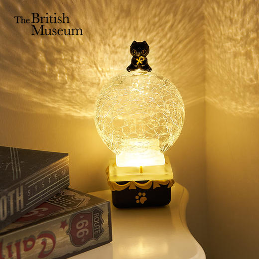 大英博物馆 盖亚·安德森猫和她的朋友们系列 萌猫 热气球冰裂纹氛围灯 商品图0