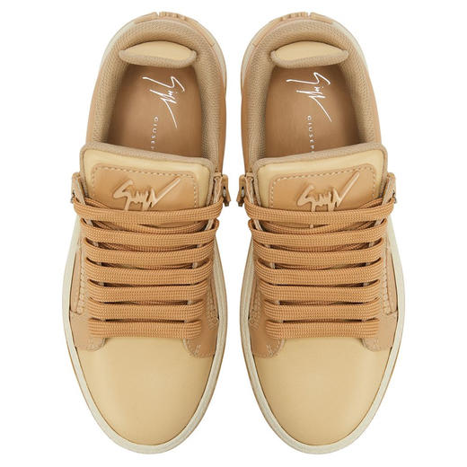 Giuseppe Zanotti 女士金属签名徽标低帮休闲运动鞋 棕色 RW30021006 商品图3