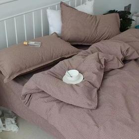 鲁锦老粗布凉席床单三件套 | 简约条纹格子 绵软舒适 透气吸汗 质地柔软 凉而不冰 四季可用 多色可选