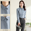 【40棉】罗蒙春秋女装长袖衬衫修身款暗门襟商务通勤职业OL上班衬衫 商品缩略图4