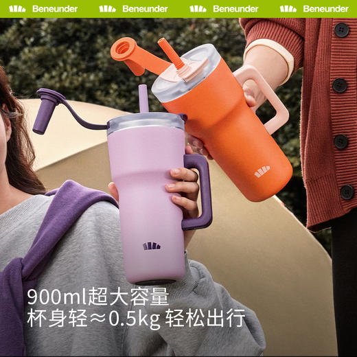 Beneunder吸管保温杯LC80224大容量保冷冰霸杯办公室巨无霸水杯女 商品图3