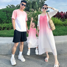 爆款2024新款夏季海边风旅游度假亲子装_ym