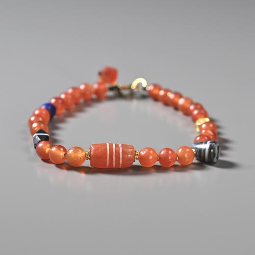 镶蚀红玉髓+西亚高古红玛瑙“满堂红”手串 商品图1