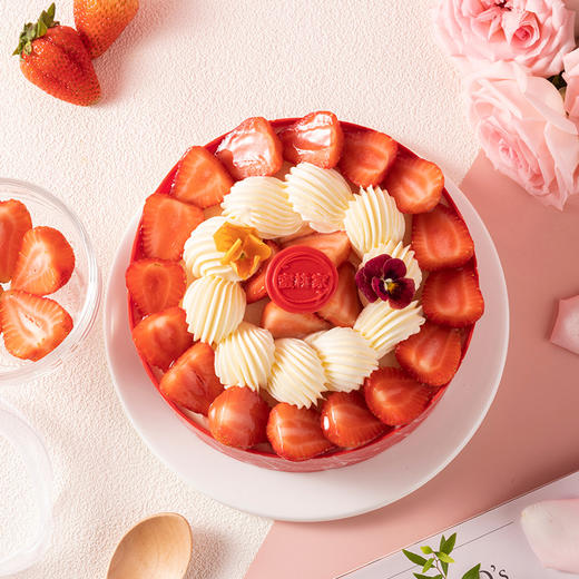 瑞丽之梦--梅子马蹄慕斯青提草莓混合果味生日蛋糕【法式风情 果味清甜】 商品图4